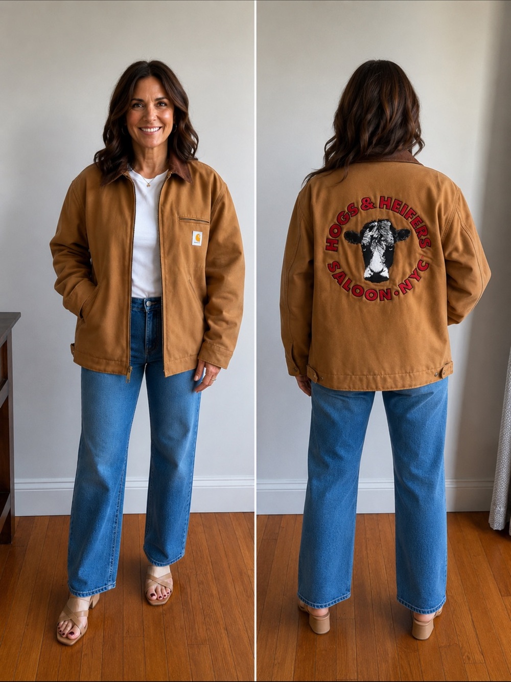 Carhartt Vintage Duck Canvas Jacket with Dark Brown Corduroy Collar